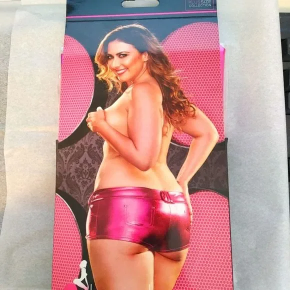 Lapdance Twerk It Plus Size Hot Pink Booty Short - Picture 4 of 4